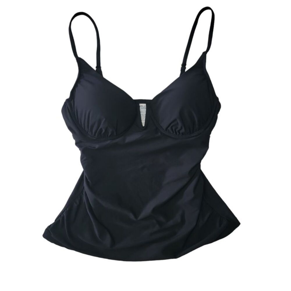 Anne Cole Women's Adjustable Strap Tankini Swim Top - Black